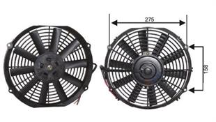Fan Motoru 24V 11İNÇ Üniversal Emici Düz Kanat RFM1210 - Ters Kontak Verince Üfleyici | MARTEK RFM1210