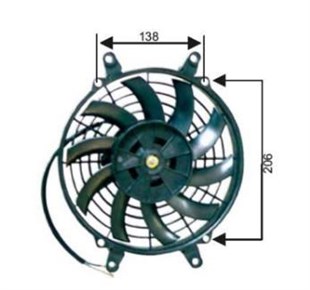 Fan Motoru 24v Üniversal Pervaneli 9inç 230mm | Remark Rfm1106