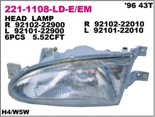 Far Hyundai Accent Sağ 94-97 ----221-1108 | Depo 2211108rlde