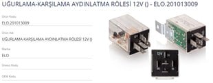 Far Açma Kapama Rölesi Uğurlama Karşılama Aydınlatma Rölesi | Elo 201013009