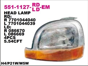 Far Altı Sinyalli Reno Kango 97- Emsağ-551-1127r | Depo 5511127rldem
