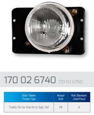 Far Fiat Traktör- 54/c-ayaklı- Ön -sağ--ayg6740r | Aygersan 170026740