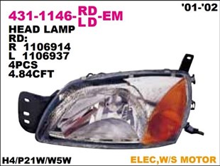 Far Ford Fiesta 99-00 Sol 431-1146l | Depo 4311146lldem