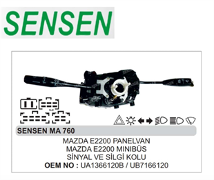 Far Kolu Sinyal Kolu Silecek Kumanda Kolu Mazda E2200 Ua1366120b Ub7166120 | Sensen Ma760