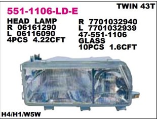 Far Renault R11 Flash S Ön Sol 551-1106-l | Depo 5511106llde