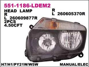 Far Reno Dacia Duster 2010- 551-1186r | Depo 5511186rldem2