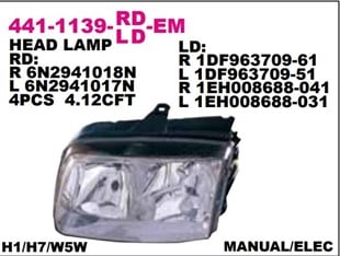 Far Vw Polo 99- Çizgisiz Elektrikli-sol-441-1139l | Depo 4411139lldem