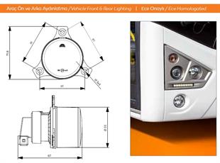 Sinyal Lambası Ön Beyaz J9 Premier Bmc Profosyonel Ford Cargo | Farba 12961e