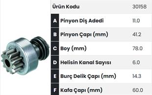 Marş Dişlisi 11diş Steyr Mako Tip Form 30158 |