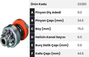 Marş Dişlisi 9diş Pancar Başak Teksilindir Form33380 |