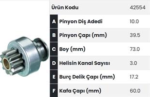 Marş Dişlisi 10diş Mf.kalın Lucas Tip Fm42554 |