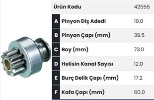 Marş Dişlisi 10diş Mf İnce Fm Leyland 154 Mf240 42555 |