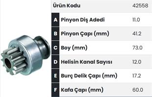 Marş Dişlisi 11diş Tam Freze Steyr Trk |