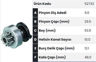 Marş Dişlisi 9diş Lombardin Bosch Tip Form52733 |
