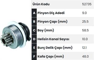 Marş Dişlisi 9DİŞ Transpo 2.5 Tdi 98 | FORM 52735