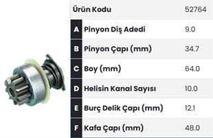 Marş Dişlisi 9diş Goldoni Üniversal Ters Fm52764 |
