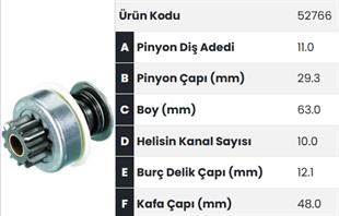 Marş Dişlisi 11diş Lada Adaptasyon Fm52766 |