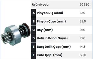 Marş Dişlisi 10diş Johndeer Freze İçte |