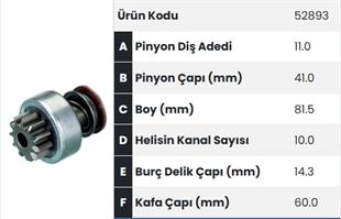 Marş Dişlisi 11diş Chrysler Man Fm52893 |