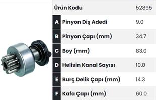 Marş Dişlisi 9diş Chrysler 250 Ford Otosan Cargo 3227 Ym Axor Actros |