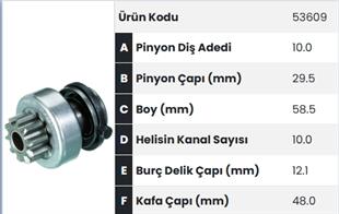 Marş Dişlisi 10diş Anadol Boschtp Pls Çatal 53609 |