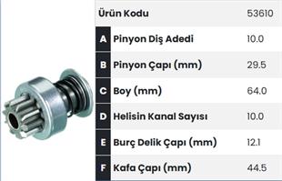 Marş Dişlisi 10diş Anadol Bosch Tipi Fm53610 |