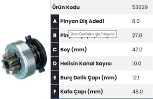 Marş Dişlisi 8diş Nissan Primera Nissan Datsun Primera |