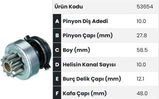 Marş Dişlisi 10diş Fiat Uno Tipo Renault R11 Dizel Motor |