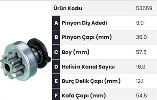 Marş Dişlisi 9diş Ford 250 Fiat Ducato Zen1022 |