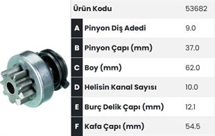 Marş Dişlisi 9diş Land Rover 2,5 Dizel Bosch Tip |
