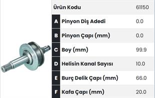 Marş Dişlisi Dişlisiz Mıtsubıshı Canter Uzun Uç |