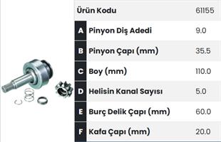 Marş Dişlisi 9diş Mıtsubıshı Canter Ym 659 Ford Cargo Kobelko |