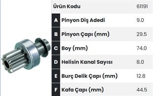 Marş Dişlisi 9diş Chrysler Mitsubıshı |