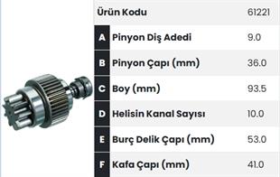 Marş Dişlisi 9diş Nissan Levend Uzun 3000 3 Rulman Leven Nissan 2500cc 3000cc Isuzu |
