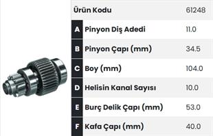 Marş Dişlisi 11diş Hing Kia Besta  Fm61248 |