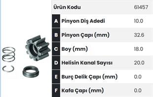Marş Dişlisi 10diş Tamir Takımı Mıts. Fusu Canter Ucu |