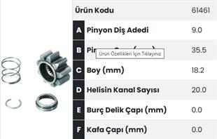 Marş Dişlisi Ucu 9diş Tamir Takımı Mıts. Canter Hyundai H100 |