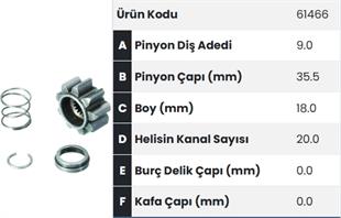 Marş Dişlisi 9diş Tamir Takımı Mıts. Canter Ym |