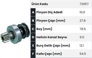 Marş Dişlisi 10diş J9 Fransız  Fm957 |