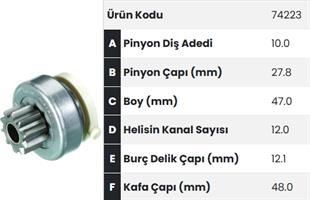 Marş Dişlisi 10diş Ford Ranger Mazda Bravo Fm74223 |