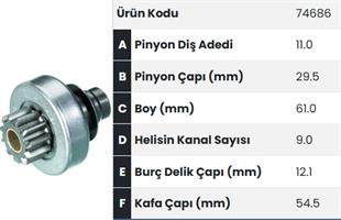 Marş Dişlisi 11diş Mercedes Pejo Reno Tf Fm74686 |