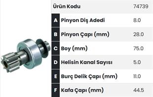Marş Dişlisi 8diş Suzuki Marutti Carry Ters Fm74739 |