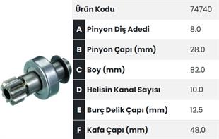 Marş Dişlisi 8diş Suzukı Carry 8dış Ters Fm74740 |