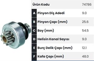 Marş Dişlisi 9diş R4 R5 Ters  Fm74786 |
