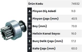 Marş Dişlisi 11diş Hino Kamyon Fb 112 Fm74932 |