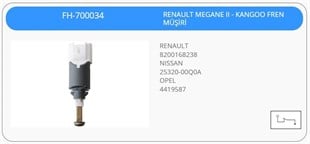 Fren Müşürü 4fiş Renault Megan 2 Kango Peugeot Berlingo | Klf Fh700034