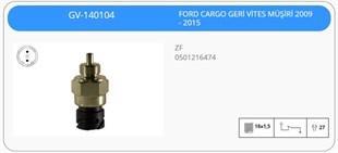 Geri Vites Müşürü Cargo 2009-2015 Ym | Klf Gv140104