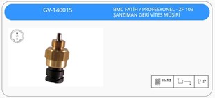 Geri Vites Müşürü Fatih Bmc Prof.05-sanz | Klf Gv140015