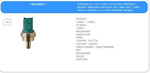 Hararet Müşürü Peugeot Cıtroen Ford Fıesta | Klf Hm800011