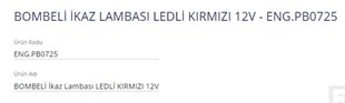 İkaz Lambası Sarı Mavi Kırmızı Pro Bombeli | Eng Pb0725